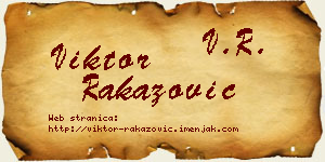 Viktor Rakazović vizit kartica
